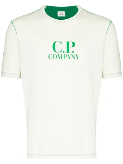 C.p. Company Logo-print Cotton-jersey T-shirt In Green