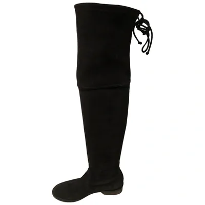 Pre-owned Stuart Weitzman Boots In Black