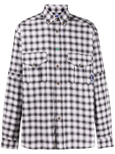 Rassvet Check Plaid Long-sleeve Shirt In White