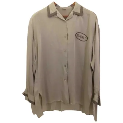 Pre-owned Bugatti Silk Blouse In Beige