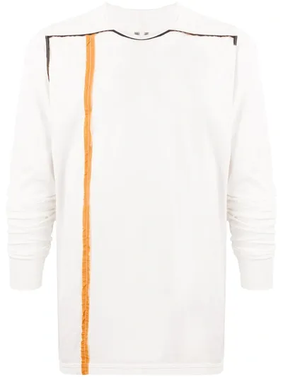 Rick Owens Drkshdw Levels Cotton-jersey Long-sleeved T-shirt In White