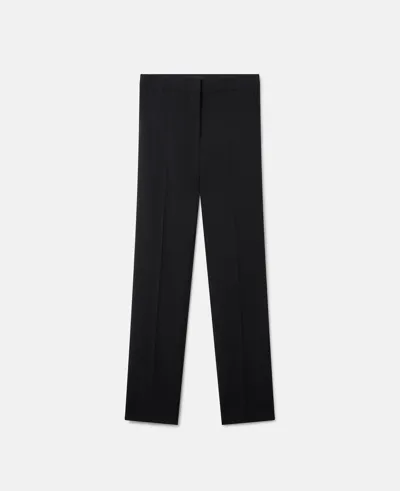 Stella Mccartney Tape Detail Straight Trousers In Black