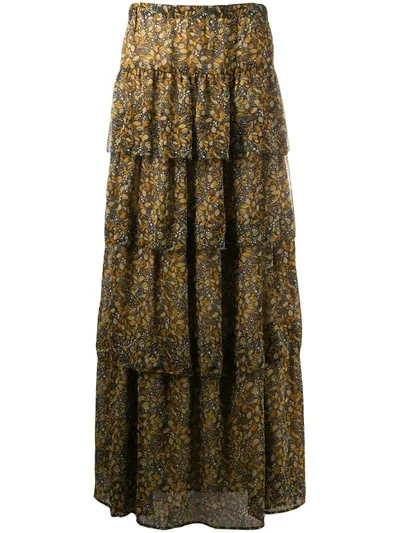 Ba&sh Printed Skirt In Brown