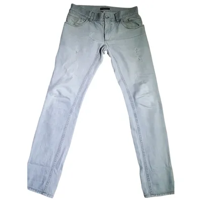 Pre-owned Dolce & Gabbana Straight Jeans In Grey