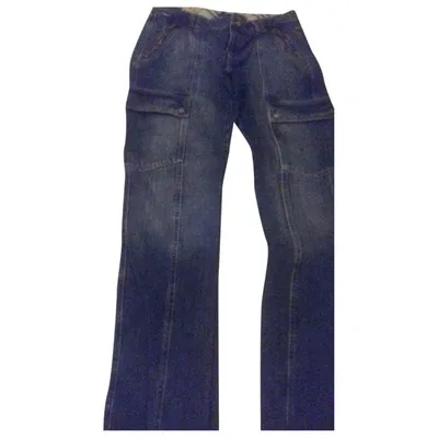 Pre-owned Burberry Straight Jeans In Blue