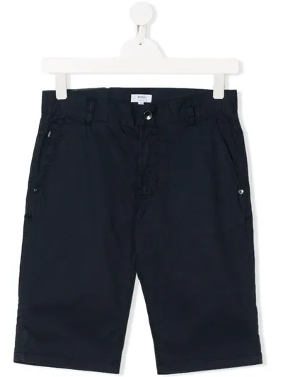 Hugo Boss Kids' Slim Chino Shorts In Blue