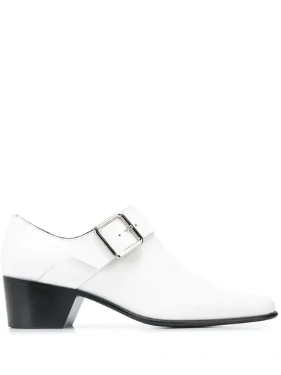 Pierre Hardy Joni Buckle Loafers In White