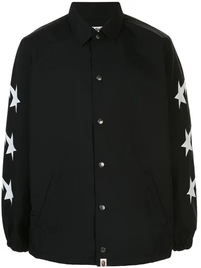 Bape Logo Print Jacket In Black