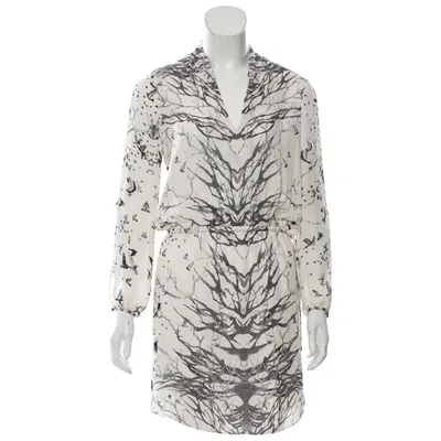 Pre-owned Haute Hippie Silk Mini Dress In White