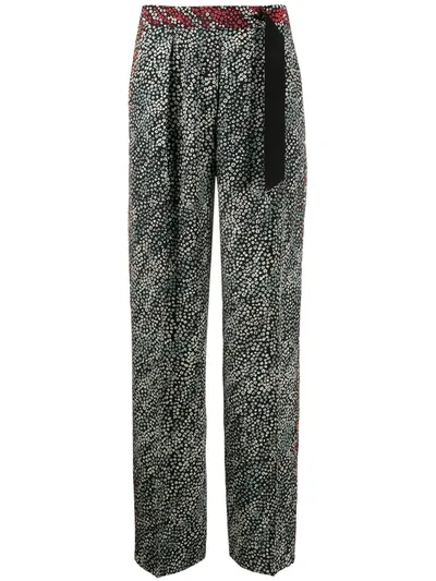 Rag & Bone Floral Print Trousers In Black