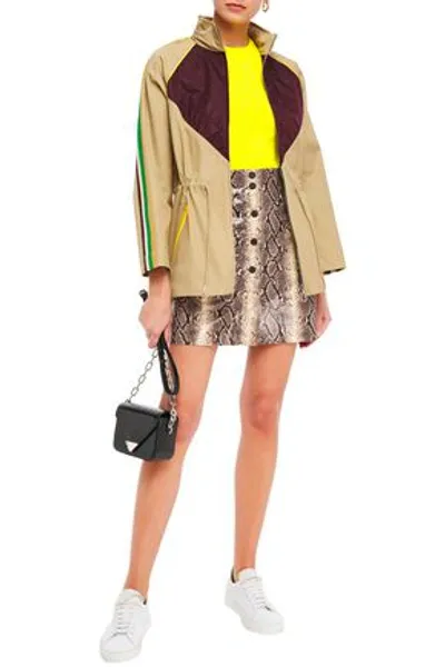 Sandro Kimberlay Snake-effect Leather Mini Skirt In Animal Print