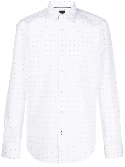 Hugo Boss Long Sleeve Regular Fit Shirt In White