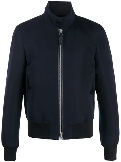 Tom Ford Harrington Bomber Jacket In Blue