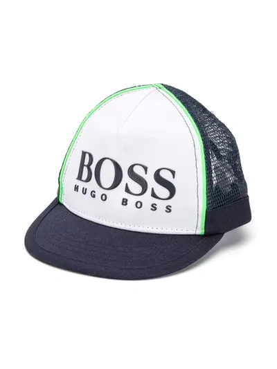 Hugo Boss Babies' Mesh Panel Cap In Blue