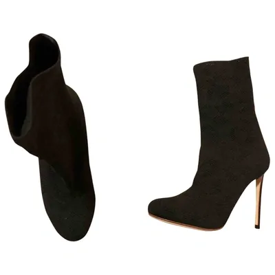 Pre-owned Francesco Russo Cloth Boots In Black