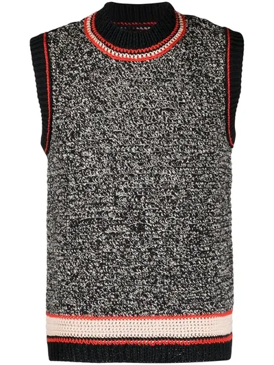 Maison Margiela Chunky Knit Vest In Black