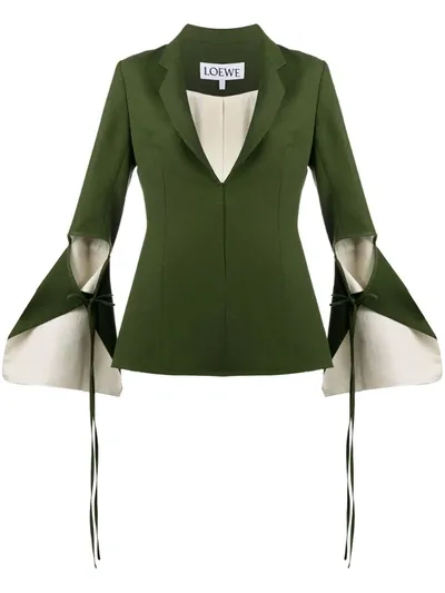 Loewe Cutout Blazer In Green