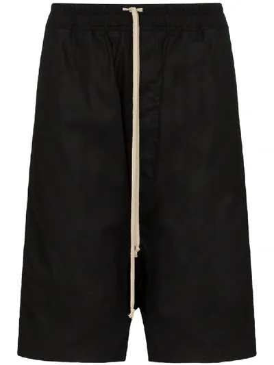 Rick Owens Drkshdw Pods Drop-crotch Bermuda Shorts In Black