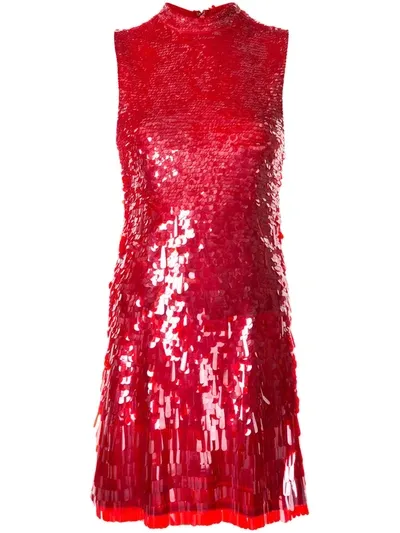 Rachel Gilbert Max Embellished Mini Dress In Red