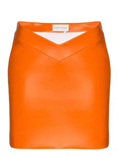 Aleksandre Akhalkatsishvili V-waist Mini Skirt In Orange