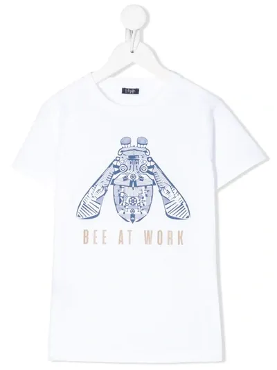 Il Gufo Kids' Graphic Print T-shirt In White