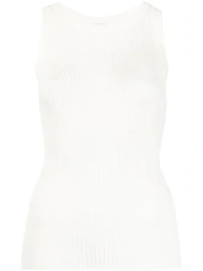 M Missoni Ribbed Knit Vest In White