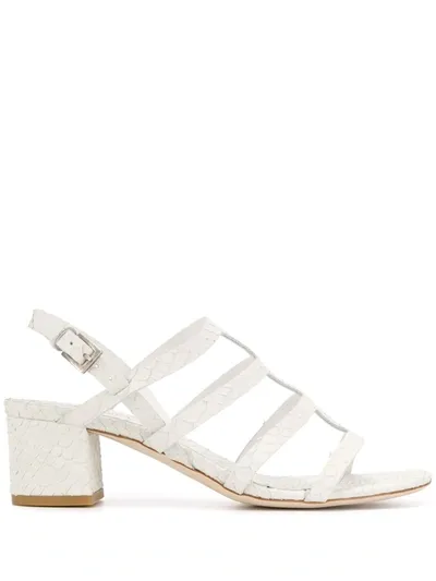 Del Carlo Strappy 50mm Sandals In White