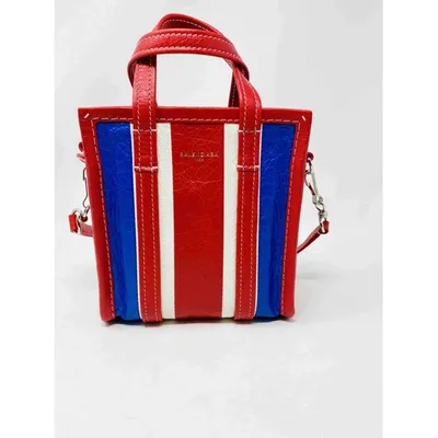 Pre-owned Balenciaga Bazar Bag Leather Handbag In Red