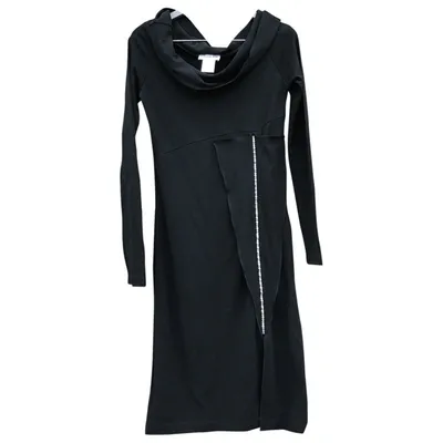 Pre-owned Mugler Maxi Dress In Black