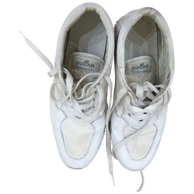 Pre-owned Hogan Leather Trainers In White