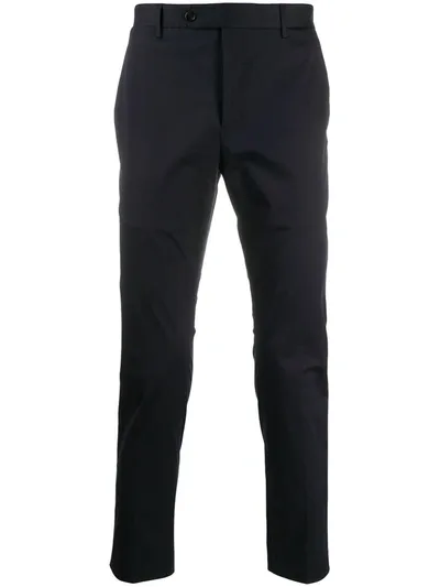 Pt01 Cropped Tailored Trousers In Blue