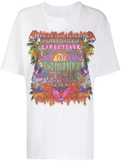 Neil Barrett Oversized Graphic Print T-shirt In White