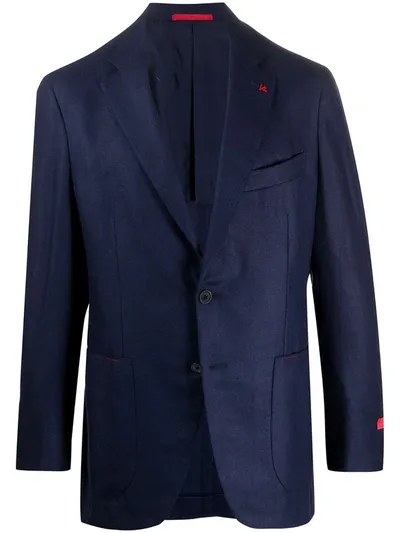 Isaia Tailored Suit Blazer In Blue