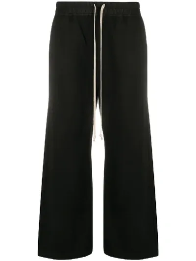 Rick Owens Drkshdw Cropped-hose Mit Kordelzug In Black