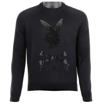 Pre-owned Philipp Plein Wool Pull In Black