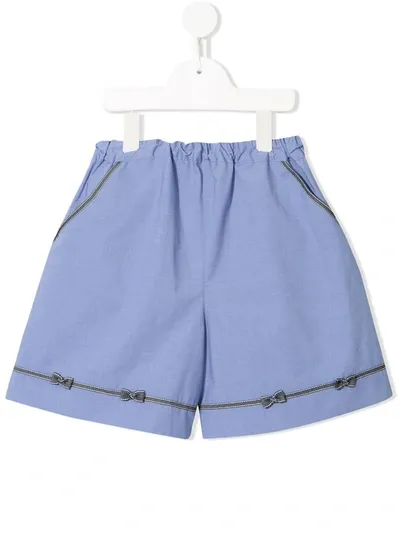 Familiar Kids' Bow Detail Shorts In Blue