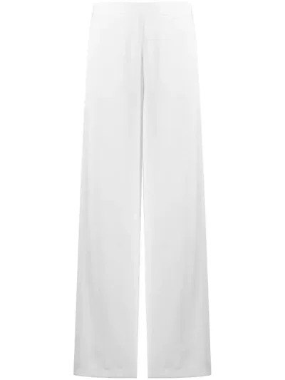 Federica Tosi Side Slit Palazzo Pants In White