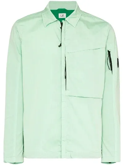 C.p. Company Zip-up Shirt Jacket In Green