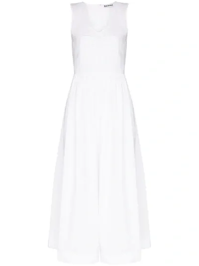 Molly Goddard Orwell Cotton Midi Dress In White