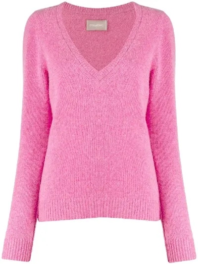 Zadig & Voltaire Sourca Fine Knit Jumper In Pink