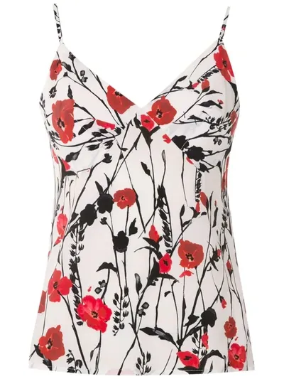 Reinaldo Lourenço Silk Printed Tank Top In White