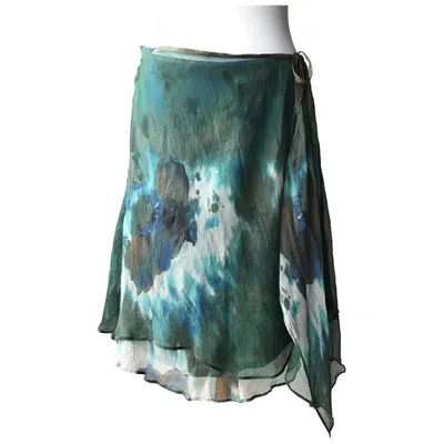 Pre-owned Hugo Boss Silk Mid-length Skirt In Multicolour