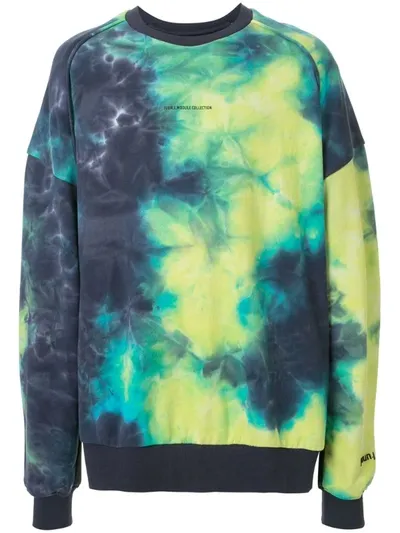 Juunj Oversized Tie-dye Print Sweatshirt In Blue