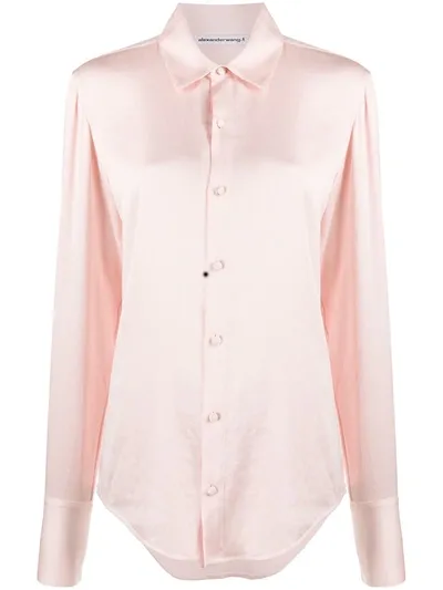 Alexander Wang T Wash + Go Regular-fit Shirt In Pink