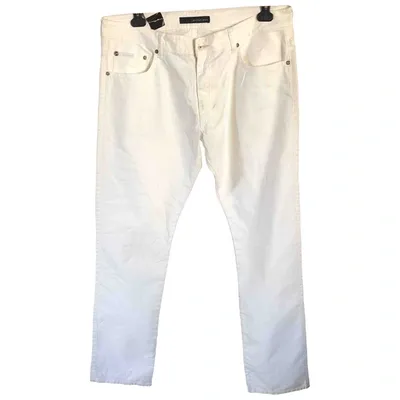 Pre-owned Calvin Klein Trousers In White