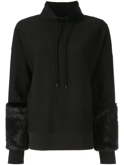 Elie Tahari Nixie Ribbed Jumper In Black