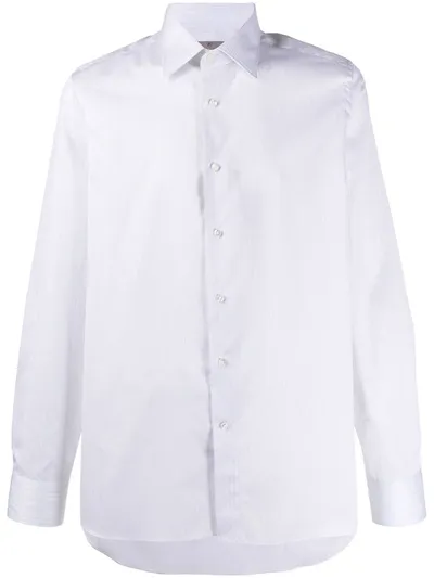 Canali Pinstriped Shirt In White