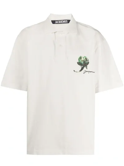 Jacquemus Mala Short-sleeve Polo Shirt In White