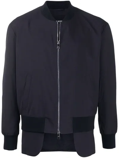 Neil Barrett Hybrid Bomber Jacket In Blue