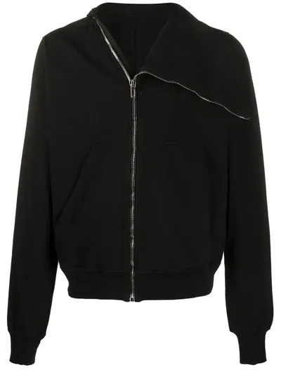 Rick Owens Drkshdw Side Zip High Collar Jacket In Black